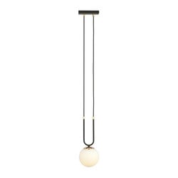 Emibig Aarhus 1 lamp E14 hanging lamp black and opal 15 cm diameter