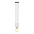 Emibig Emibig Aarhus 1 lamp E14 hanglamp zwart en opaal 15 cm diameter