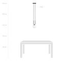 Aarhus 1 lamp E14 hanging lamp black and opal 15 cm diameter