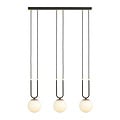Emibig Emibig Aarhus 3-flammige E14-Hängelampe in Schwarz und Opal, 70 cm breit - Ideal für stilvolle Beleuchtung in Ihrem Zuhause