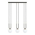 Emibig Emibig Aarhus 3-flammige E14-Hängelampe in Schwarz und Opal, 70 cm breit - Ideal für stilvolle Beleuchtung in Ihrem Zuhause