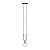 Aarhus 1 lampe noire avec verre transparent E14 suspension 15 cm de diamètre