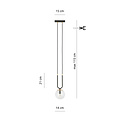 Aarhus 1 Lampe schwarz mit transparentem Glas E14 Hängelampe 15 cm Durchmesser