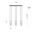 Emibig Emibig Aarhus 3 lampe noire avec verre transparent E14 suspension longue 70 cm de large - Éclairage idéal pour votre intérieur
