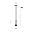 Emibig Emibig Aarhus 1 lamp black with striped glass E14 hanging lamp 15 cm diameter - Ideal for creating a cozy atmosphere