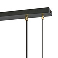 Aarhus 4 lampes noir et verre transparent E14 grande suspension largeur 92 cm