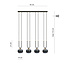 Emibig Emibig Aarhus 4 lampe noire et verre transparent E14 grande suspension 92 cm de largeur - Idéale pour créer une ambiance élégante dans votre maison