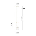 Aarhus 1 lamp wit met opaal wit glas E14 hanglamp 15 cm diameter