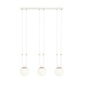 Emibig Emibig Aarhus 3 Lampe weiß mit weißem Glas E14 lange Hängelampe 70 cm Breite - Ideal für eine gemütliche Atmosphäre in jedem Raum