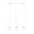 Aarhus 3 lamp white with white glass E14 long hanging lamp 70 cm width
