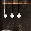 Emibig Emibig Aarhus 3 Lampe weiß mit weißem Glas E14 lange Hängelampe 70 cm Breite - Ideal für eine gemütliche Atmosphäre in jedem Raum