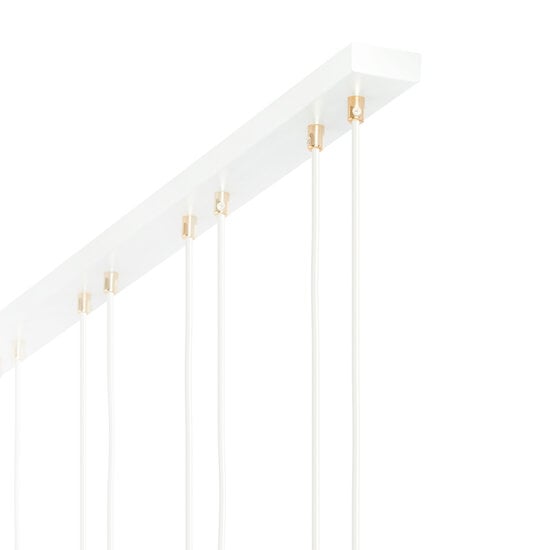 Emibig Emibig Aarhus 3 Lampe weiß mit weißem Glas E14 lange Hängelampe 70 cm Breite - Ideal für eine gemütliche Atmosphäre in jedem Raum