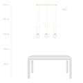 Emibig Emibig Aarhus 3 Lampe weiß mit weißem Glas E14 lange Hängelampe 70 cm Breite - Ideal für eine gemütliche Atmosphäre in jedem Raum