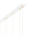 Aarhus 4 lampes blanc avec verre opale blanc E14 grande suspension 92 cm de largeur
