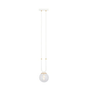 Emibig Aarhus hanging lamp white with transparent glass E14 15 cm diameter