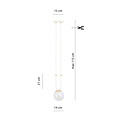 Lampe à suspension Aarhus blanche avec verre transparent E14 diamètre 15 cm