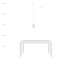Aarhus hanging lamp white with transparent glass E14 15 cm diameter