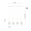Emibig Emibig Aarhus 92cm wide pendant lamp with 4 lamps E14 transparent glass - Ideal for creating a warm atmosphere in any room
