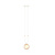 Lampe à suspension Aarhus blanche avec verre ambré E14 diamètre 15 cm