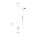 Emibig Emibig Aarhus white hanging lamp with amber glass E14 15 cm diameter - Create a warm atmosphere in your home