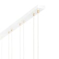 Emibig Emibig Aarhus white 3 lamp hanging lamp with amber glass E14 70 cm width - Ideal for stylish interiors