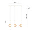 Emibig Emibig Aarhus lampe suspendue blanche 3 lampes avec verre ambre E14 70 cm de large - Idéale pour une décoration élégante