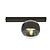 Aalborg black ceiling lamp with transparent striped bulb E14