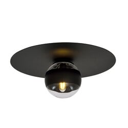 Emibig Esbjerg handsome black ceiling lamp with striped glass bulb E14
