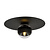 Esbjerg handsome black ceiling lamp with striped glass bulb E14