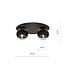 Emibig Emibig Esbjerg nice black double ceiling lamp with 2 striped bulbs E14 - Perfect lighting for any space