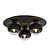 Esbjerg bonito plafón triple negro con 3 bombillas rayadas E14
