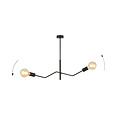 Vejle completely black hanging lamp with 2x E27