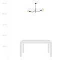 Vejle completely black hanging lamp with 2x E27