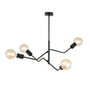 Emibig Vejle 4 lampes suspension noir 4x E27