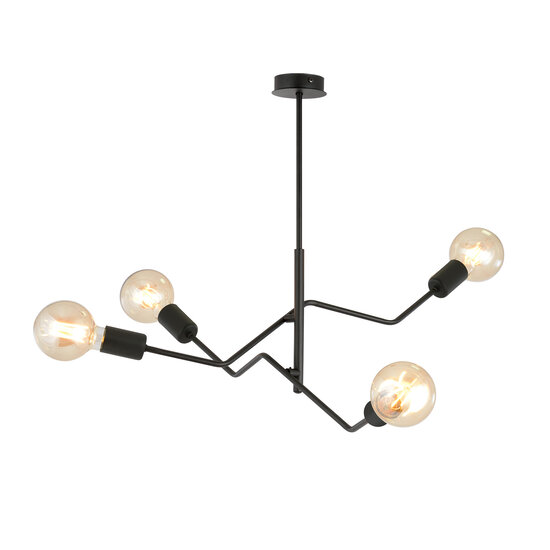 Vejle 4 lamps hanglamp zwart 4x E27