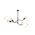 Vejle 4 lampes suspension noire 4x E27