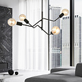Vejle 4 lamp hanging lamp black 4x E27