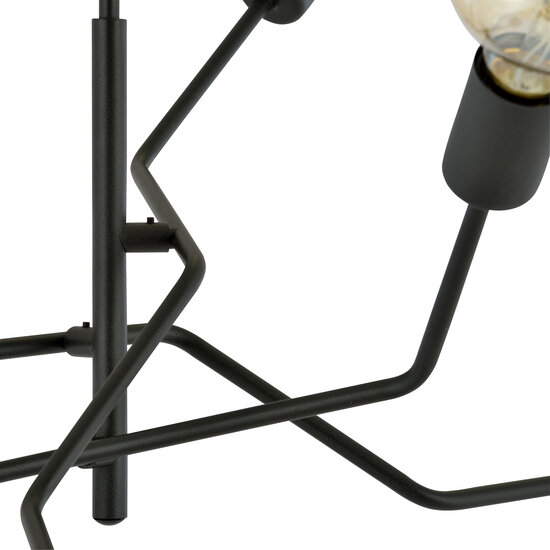 Vejle 4 lamp hanging lamp black 4x E27