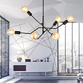 Emibig Emibig Vejle beeindruckende Pendelleuchte 6x E27 komplett schwarz - Perfekt für moderne Innenräume