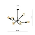 Emibig Emibig Vejle impressive pendant lamp 6x E27 completely black - Perfect for modern interiors