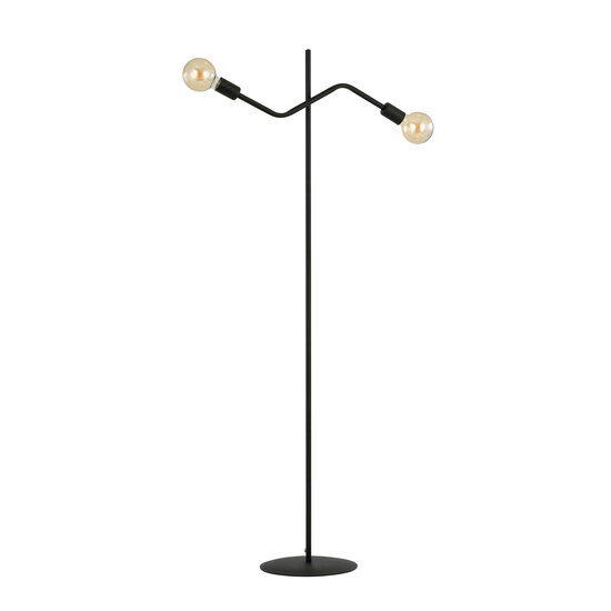 Emibig Emibig Vejle lámpara de pie completamente negra 2x E27 - Iluminación elegante para cualquier interior