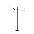 Lampe sur pied Vejle entièrement noire 2x E27