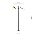Vejle standing lamp completely black 2x E27