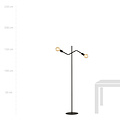 Vejle standing lamp completely black 2x E27