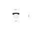 Plafonnier ovale Randers noir avec boule en verre blanc E14