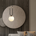 Aarhus 1 lamp E14 hanging lamp black and opal 15 cm diameter