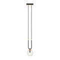 Aarhus 1 lamp zwart met doorzichtig glas E14 hanglamp 15 cm diameter