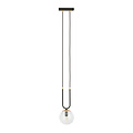 Aarhus 1 Lampe schwarz mit transparentem Glas E14 Hängelampe 15 cm Durchmesser
