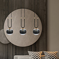 Aarhus 3 lamp black with striped glass E14 long hanging lamp 70 cm width
