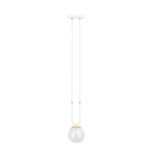 Emibig Emibig Aarhus hanging lamp white with transparent glass E14 15 cm diameter - Ideal lighting for any space